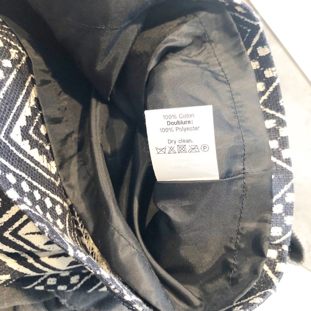 J. Crew Ikat Geometric Sleeveless Fit and Flare Shift Dress Black White 2 - Picture 7 of 10